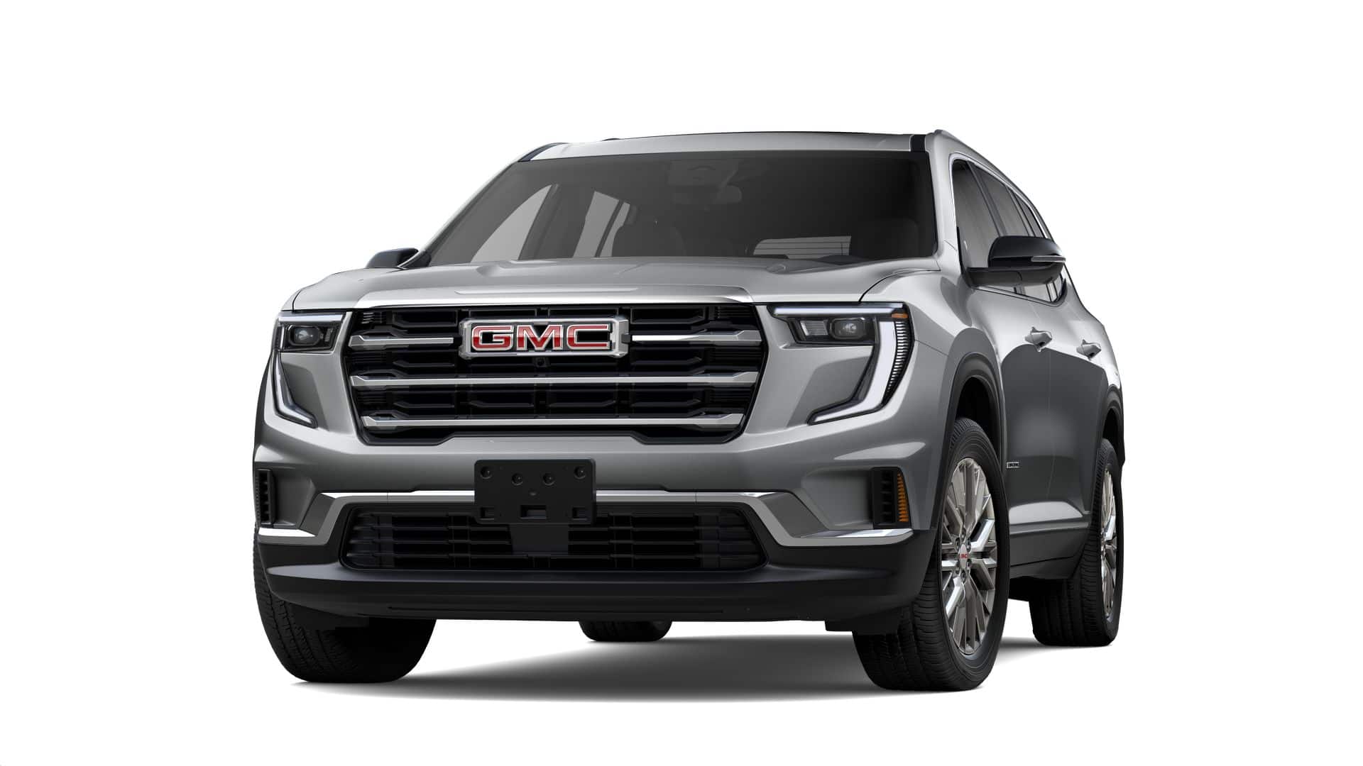 2026 GMC Acadia FWD Elevation in Sterling Metallic — front three-quarter view