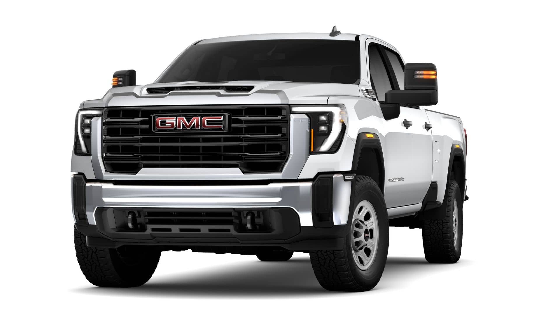 2026 GMC Sierra 2500 HD Base in Summit White — front three-quarter view