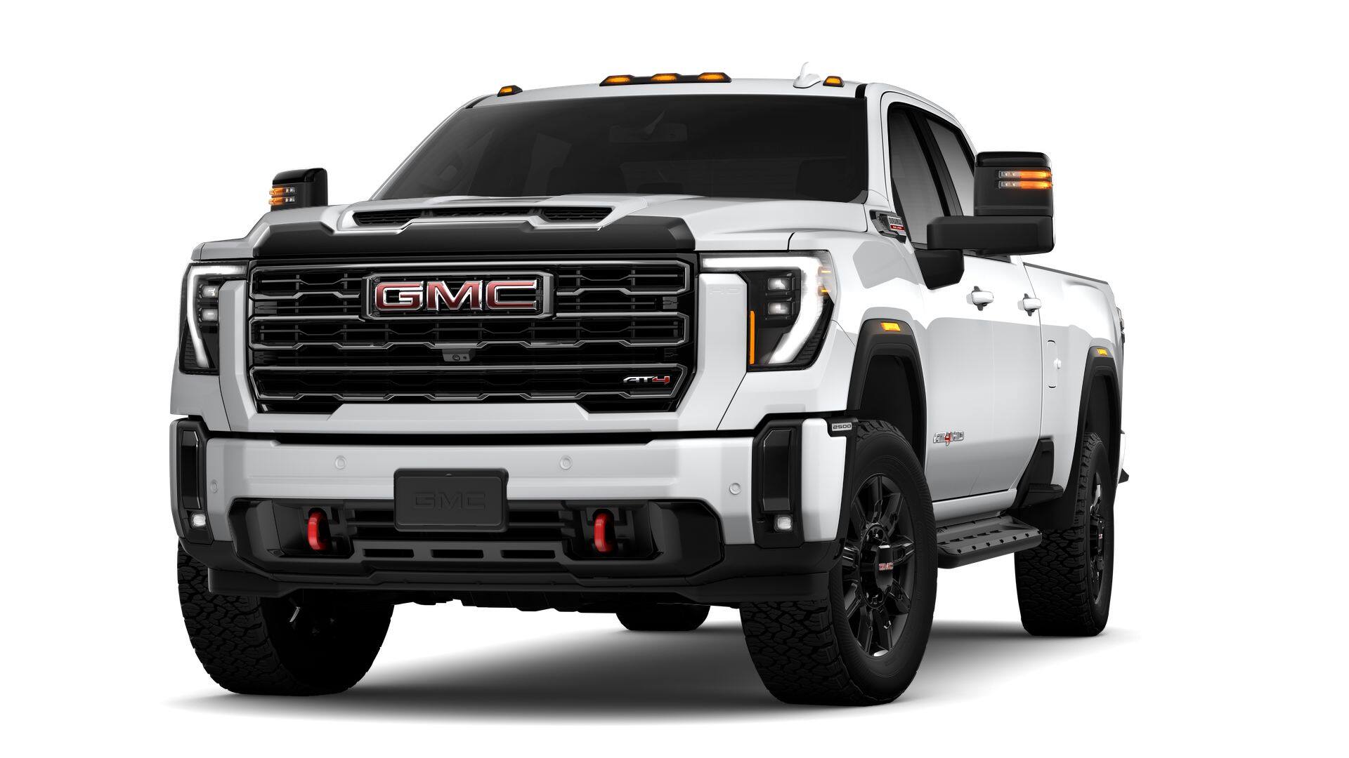 2026 GMC Sierra 2500 HD AT4 in Summit White — front three-quarter view