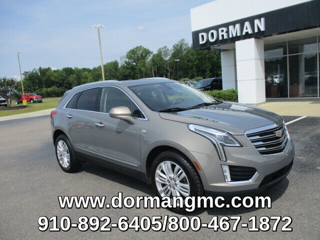 2019 Cadillac XT5 Premium Luxury in Bronze Dune Metallic — front three-quarter view