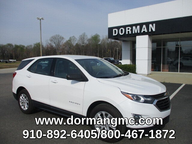 2018 Chevrolet Equinox LS in Summit White — front three-quarter view