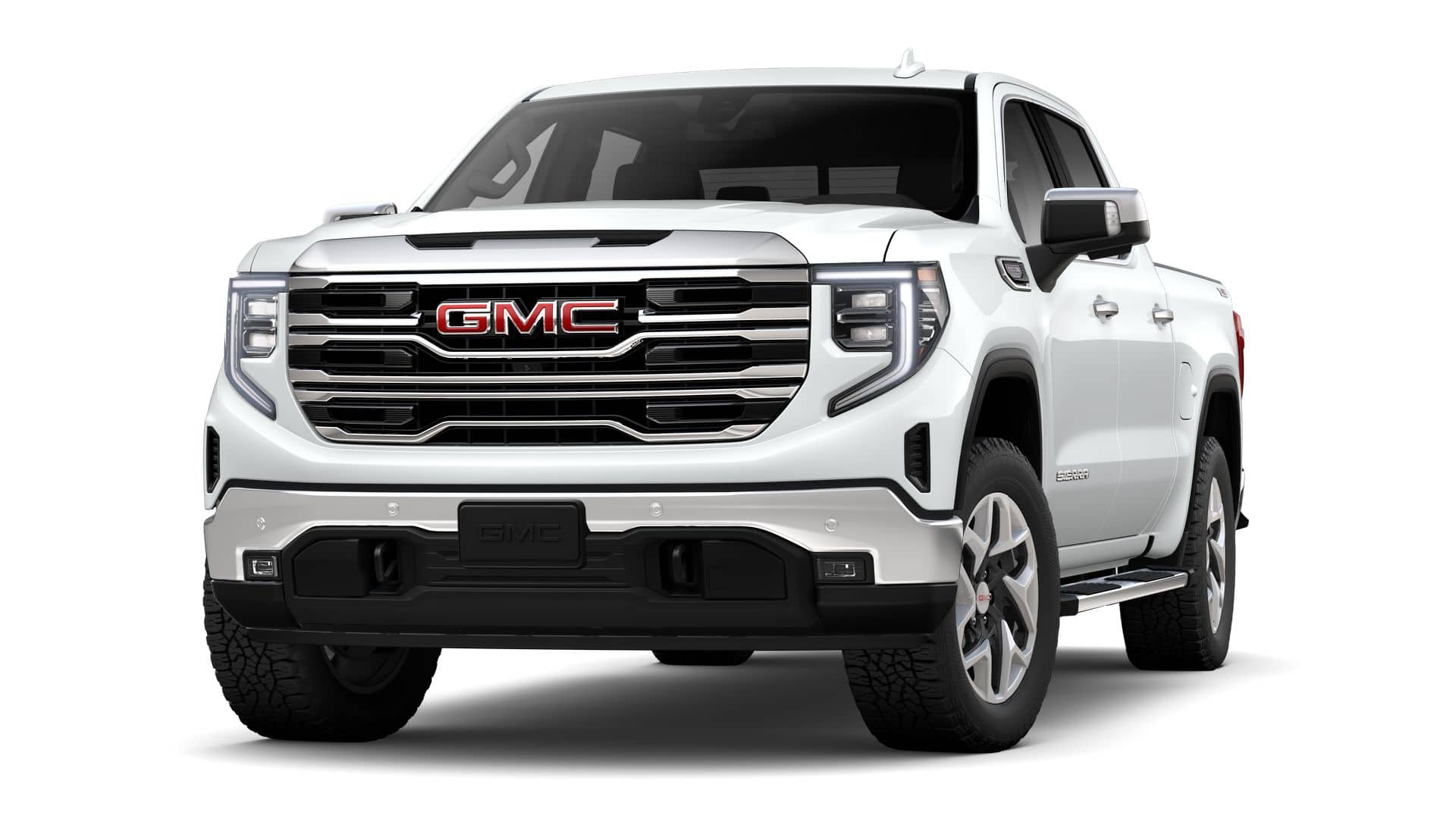 2026 GMC Sierra 1500 Base in Summit White — front three-quarter view